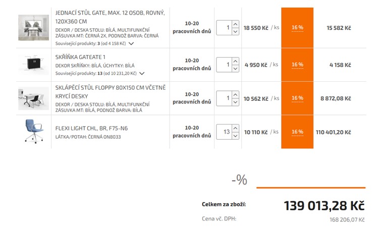 Příklad 6 objemové slevy